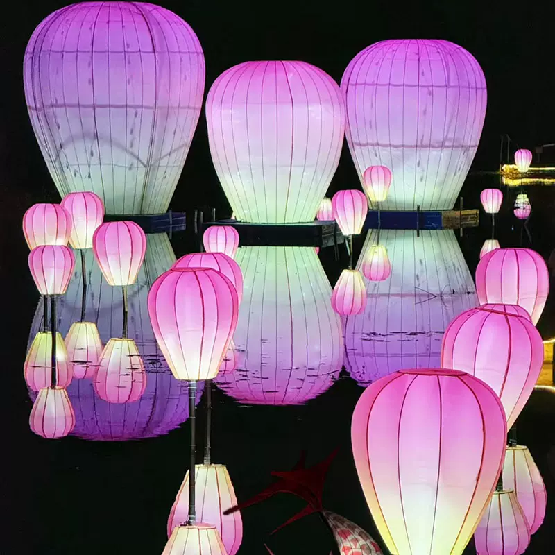 户外防水灯笼公园景区灯庙会孔明许愿河灯花灯笼布置河灯