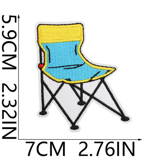 Camper van embroidery patch explorer tent decoration telescope patch computer embroidery label water bottle flashlight