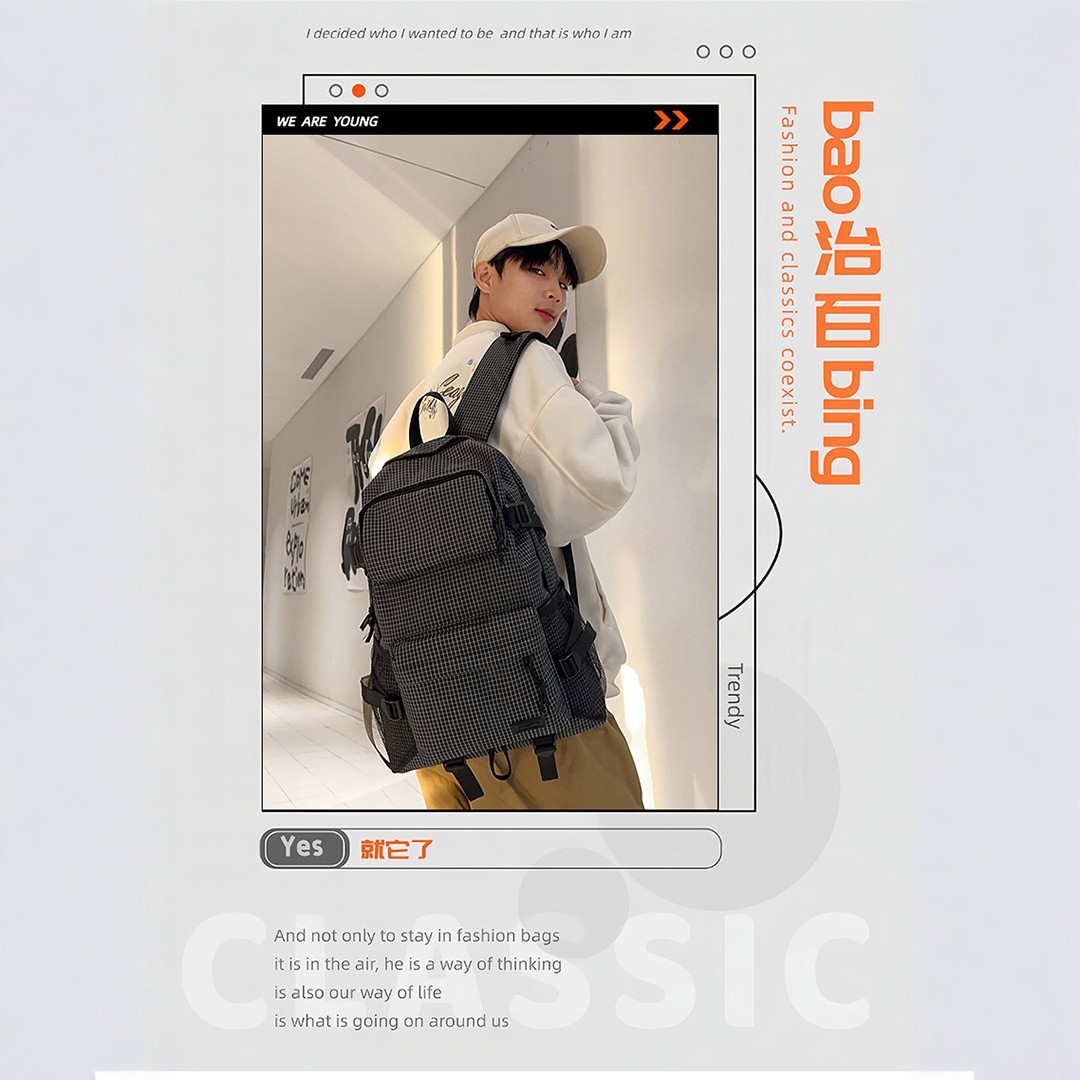 Travel capacious backpack