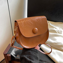 马鞍包女复古软皮质感跨境风潮简约单肩包时尚流行小众斜挎包bags