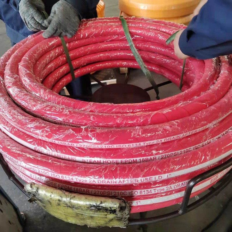 红色耐高温蒸汽胶管 耐酸碱红色橡胶管 钢丝编织高温蒸汽胶管厂家