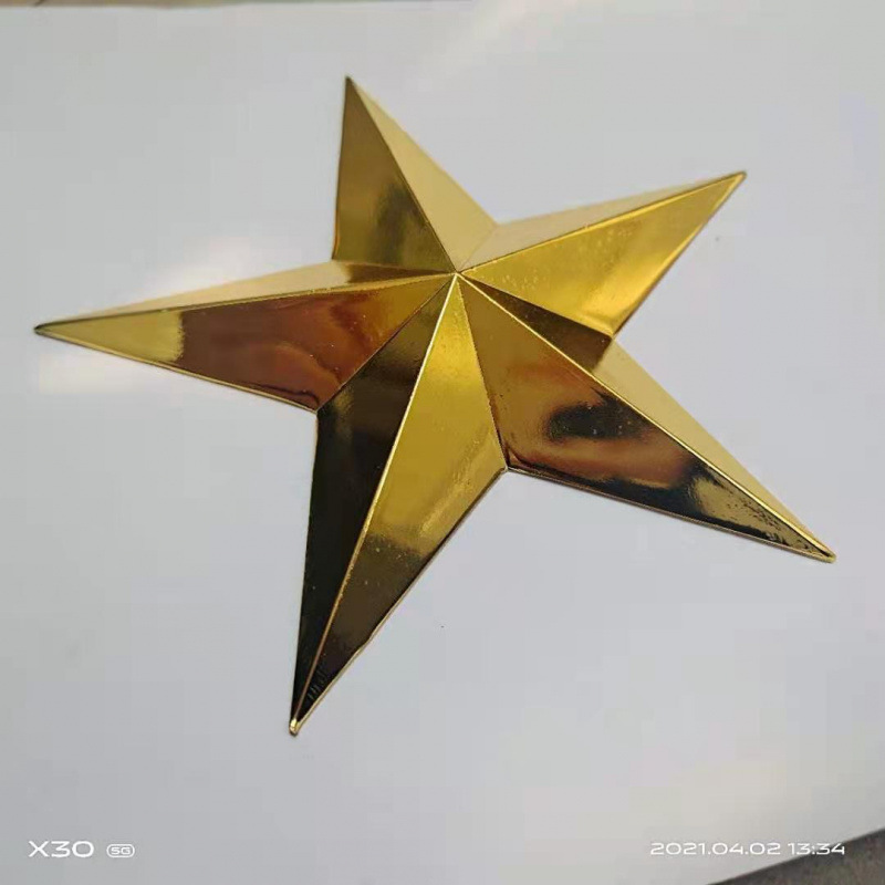Suministro de stock estereoscópico de pentagrama rojo imán estereoscópico de pentagrama estrella de medalla image 37
