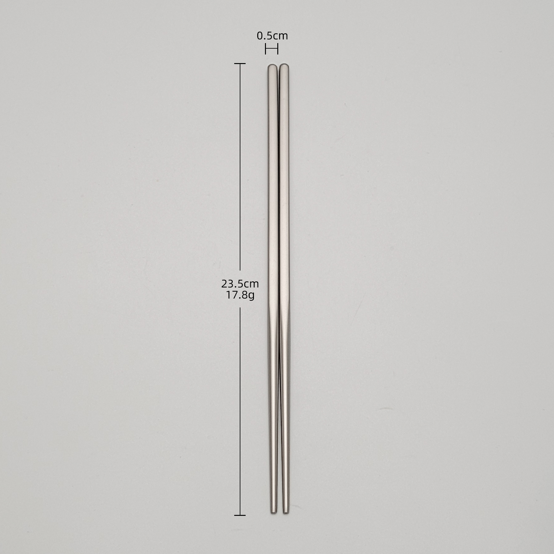 23.5CM 반원형 사각젓가락 [티타늄정화]