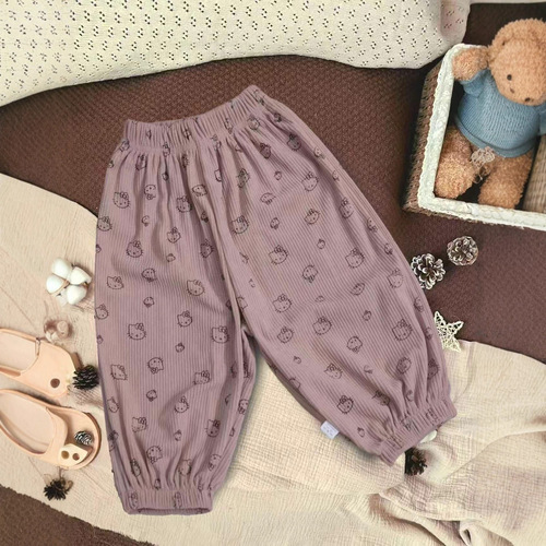 Children's Pants Unisex Corduroy Boys' and Girls' Casual Long Pants for Middle-Aged Children New Children's Clothing Spring and Autumn Harlequin Pants Trendy