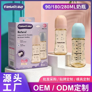 宽口径ppsu宝宝新生婴儿奶瓶防摔奶瓶嘴壶喝水喝奶喂养杯戒奶神器