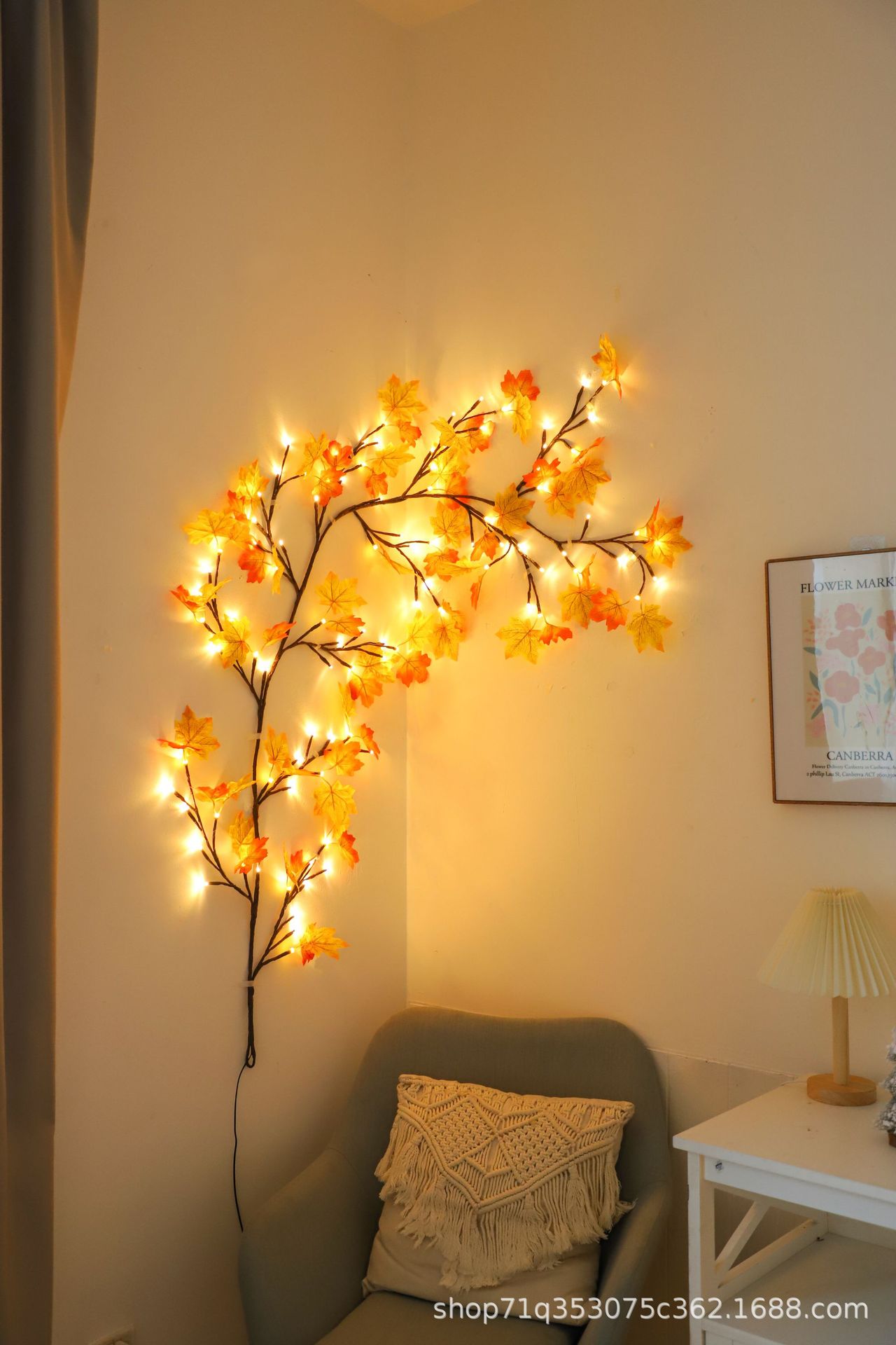 Lámpara de rama transfronteriza Lámpara de ratán Lámpara led Cadena de celebridades de Internet Decoración de la habitación Lámpara de colores Lámpara de serie Lámpara de modelado Lámpara de decoración navideña