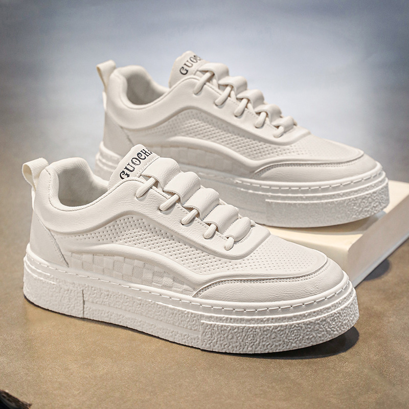 Zapatos de hombre negro puro otoño cocina trabajo especial zapatos de cuero impermeable para hombres zapatos de skate antideslizante