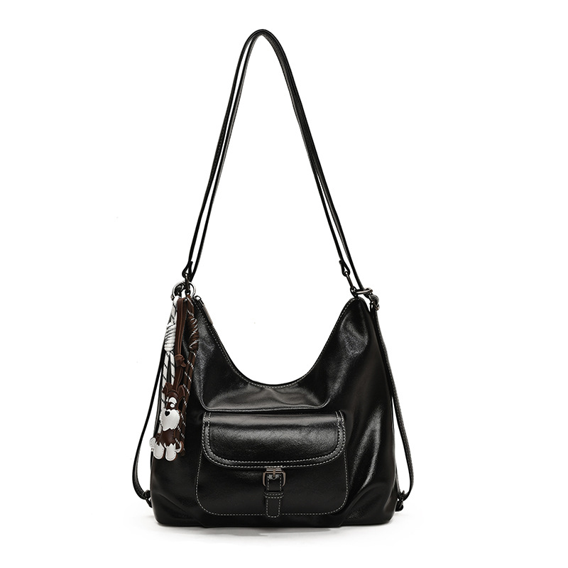 Vintage Maillard brazalete, mochila de mujer, invierno 2024 nuevo estilo simple de hombro de gran capacidad.