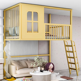 Princess Tree House Bed Hotel Loft Upper Household Desk Iron Tree House Castle Bed Children Cream Wind Children