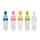 Wholesale silicone baby rice paste bottle 90ML squeeze feeding bottle rice paste spoon children's rice powder complementary food feeding bottle