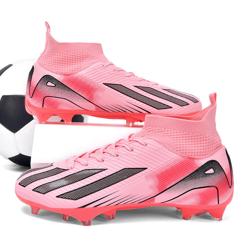 Zapatos de Entrenamiento de Fútbol de Caña Alta para Jóvenes TPU Ligero para Césped Natural y Artificial