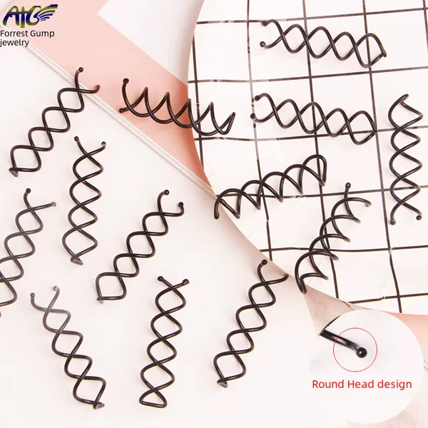 Amazon hair accessories hairdressing round head screw clip rotary styling hairpin photo studio hair device diy meatball tool
