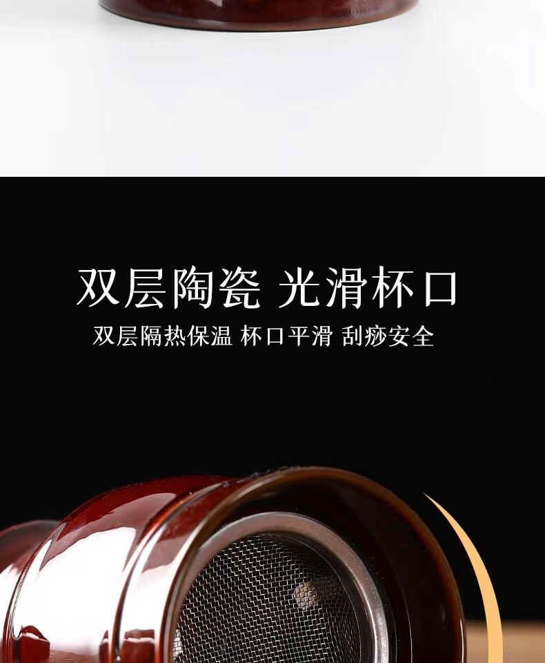 Ceramic Moxa Cup Moxibustion Jar with Double Layer Ceramic Body for Home Warming Therapy 330g quality and texture