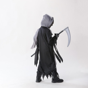 Horror Skull Halloween Kidsren's Death Cloak Costume Props Haunted House Performance Horror Ghost Costume Style