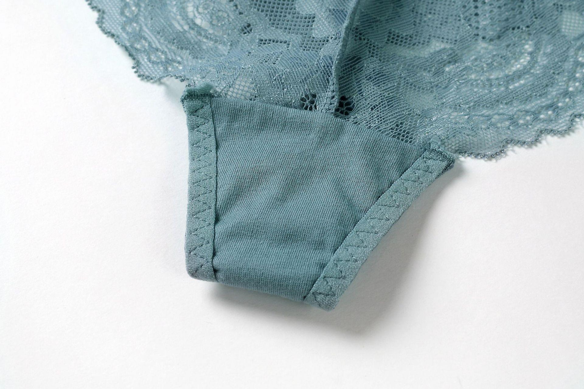 Girls' chest underwear, women's thin steel ring bra, sexy lace, French style large chest, small bra set_voghion.com