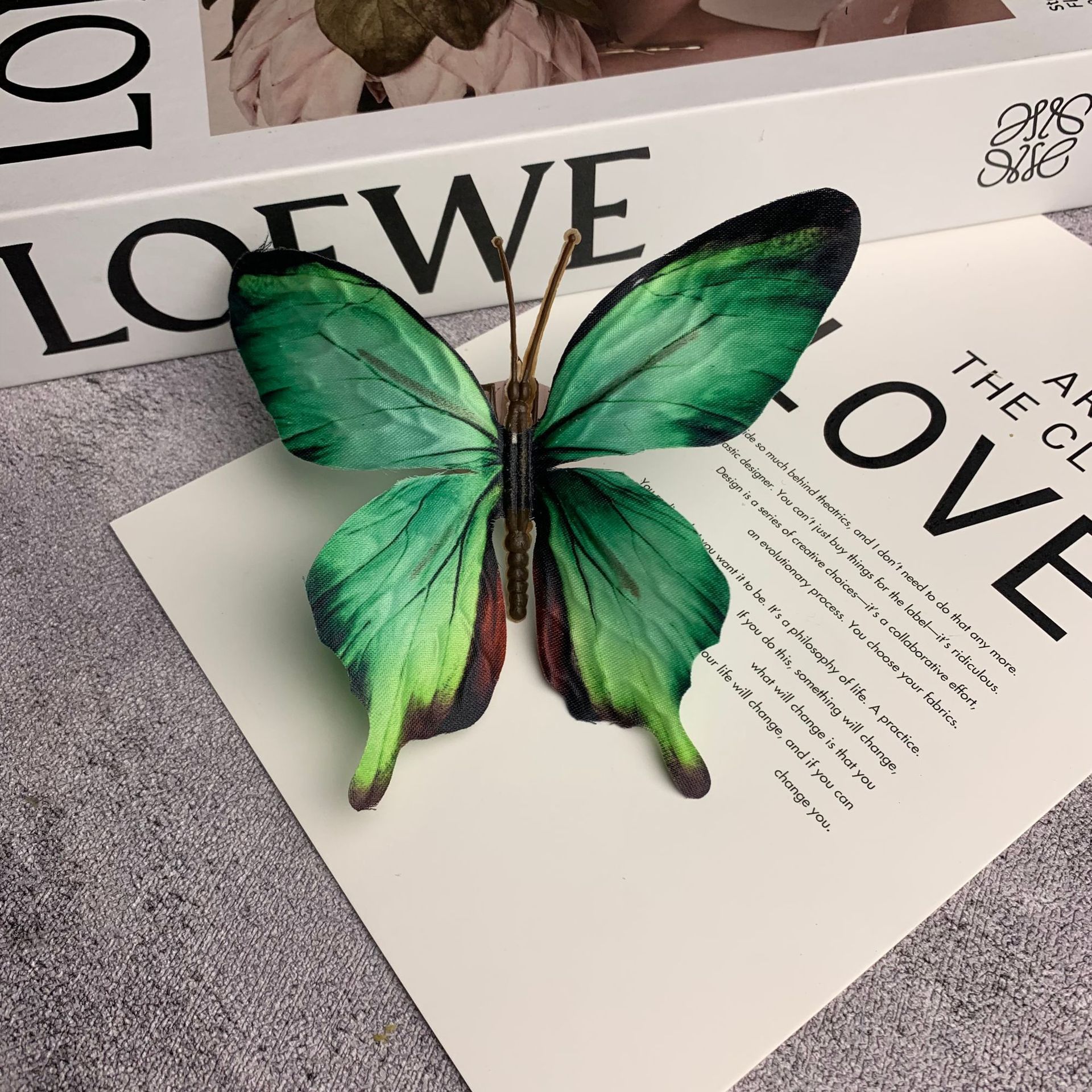 큰 나비 밝은 녹색