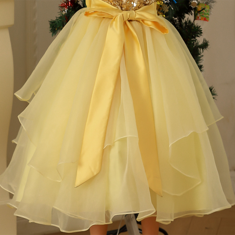 Nuevo comercio exterior transfronterizo Europa y Estados Unidos vestido de boda infantil vestido de encaje vestido de flores de fiesta de cumpleaños esling sin mangas