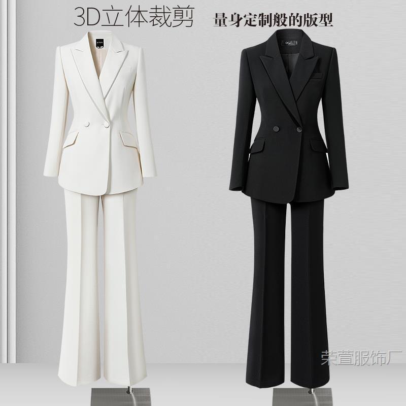 Women's Suit Set 2025 New Style Spring and Autumn Elegant Slim-Fit Waist-Cinching Professional Formal Wear Ol Commuting Office Blazer