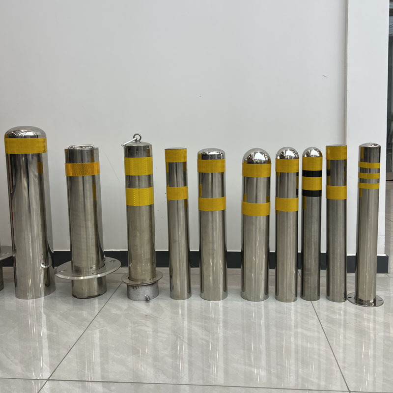 304不锈钢止车柱反光柱小区单位固定活动警示柱商场隔离分流车档