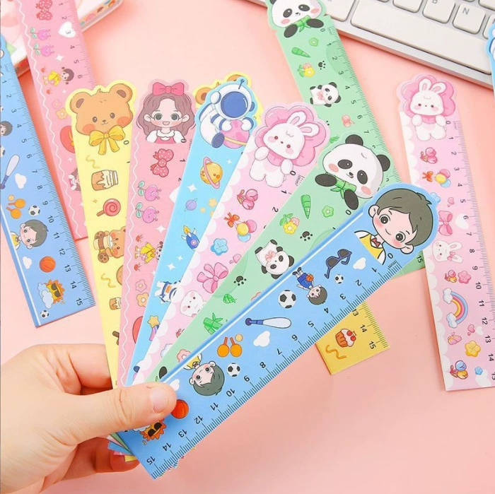 Cartoon ruler with animals, Birthday gift