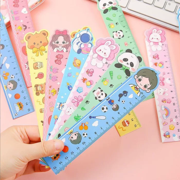 Cartoon ruler with animals, Birthday gift