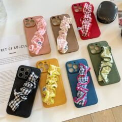 Apple 16promax 携帯電話ケースに適した韓国スタイルのリストストラップムーンピットパターンシンプルな個性 Huawei mate70