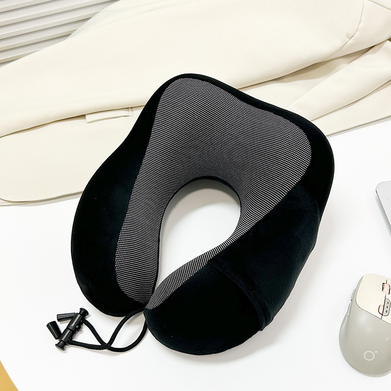Almohada en forma de U de joroba Almohada de oficina bordada para el almuerzo Viaje de negocios Almohada de cuello de rebote lento Almohada en forma de U de espuma de memoria de joroba image 14
