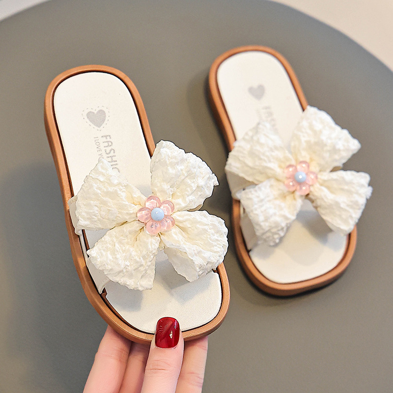 Girls' Slippers Summer New Home Non-Slip Korean Style Fairy Breathable Princess Shoes