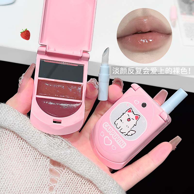 CAPPUVINI Touch Screen Honey Solid Lips Water Light Moisturizing Lips Clear False Natural Otoño Invierno Esmalte labial image 4