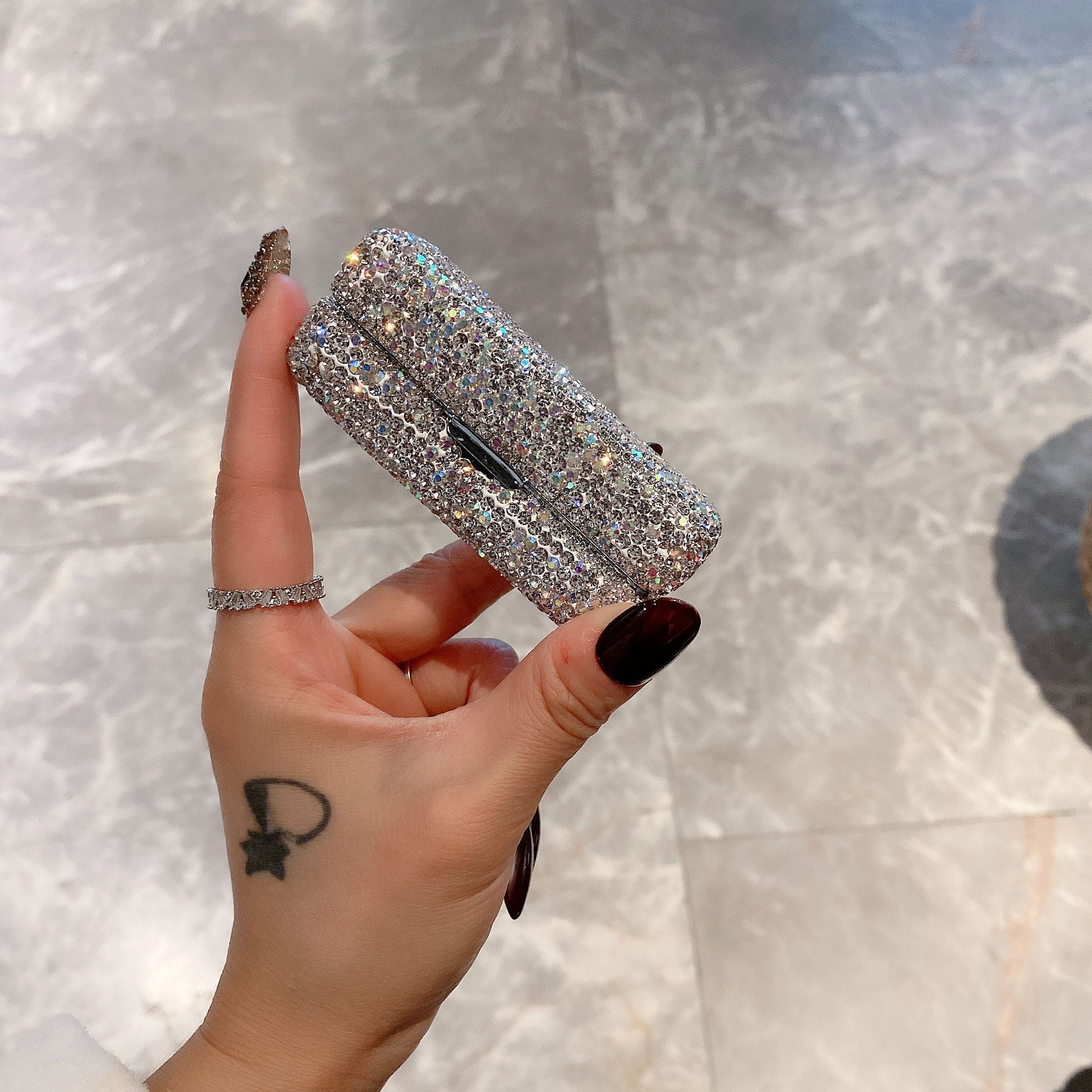 XZ9022 다이아몬드가 박힌 립스틱과 립스틱 상자