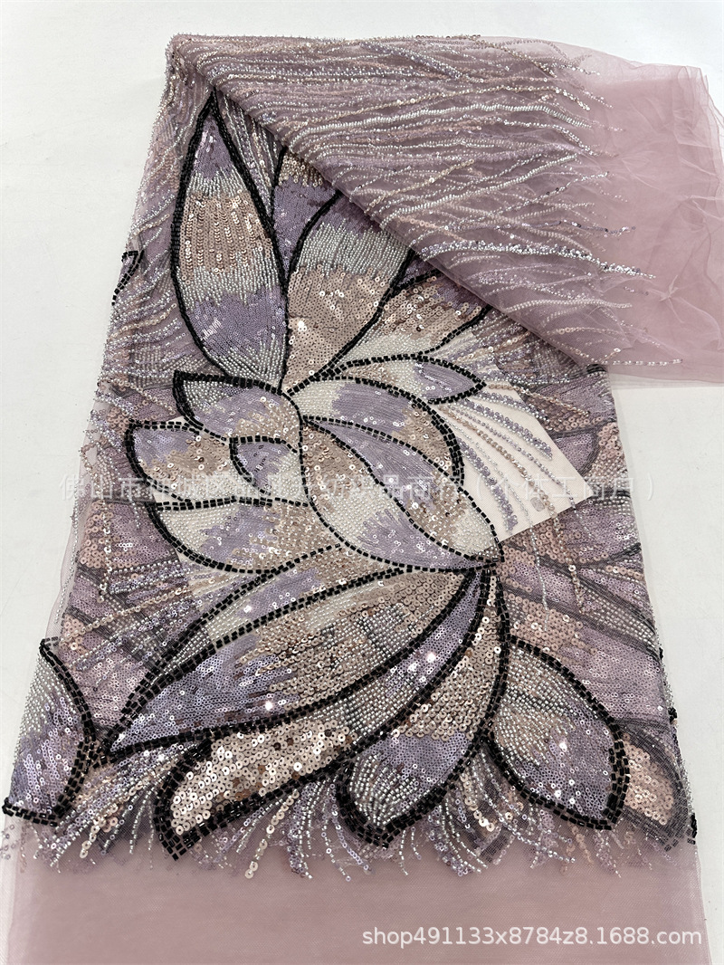 Industria pesada, cuentas, lentejuelas, telas, vestidos de moda, vestidos de baile, vestidos de cena para damas, telas bordadas, venta al por mayor transfronteriza