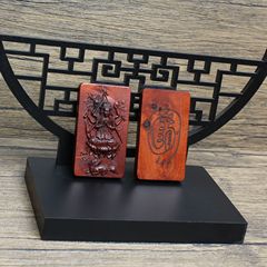 雷擊棗木度母金光雙面雕刻諱掛件吊墜道家法器隨身配飾老料深色