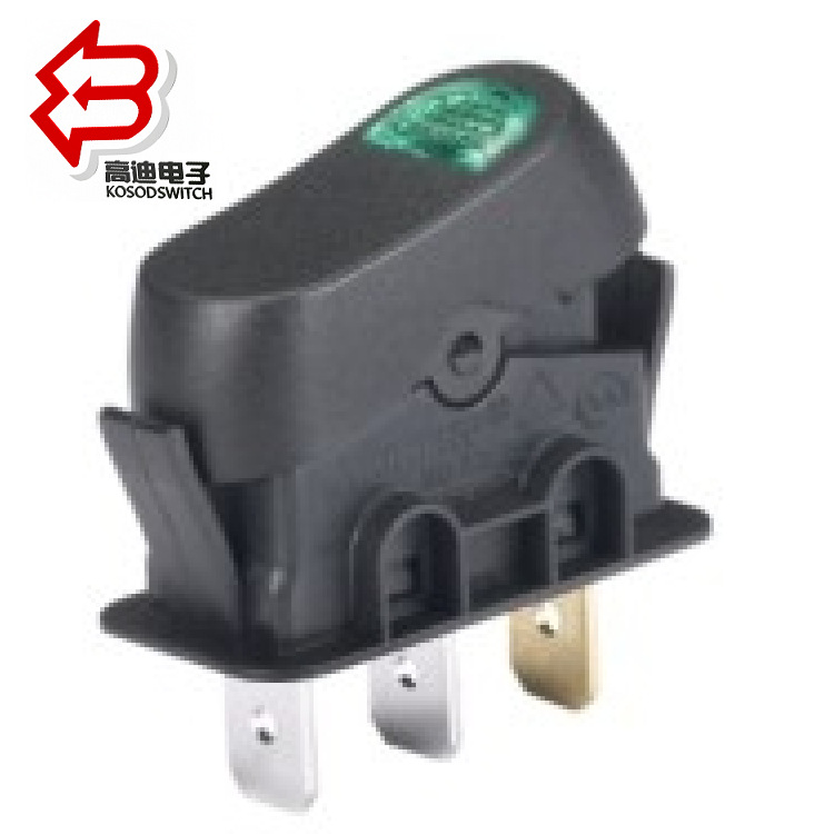 医疗器械船型开关 电风吹大电流船形开关 电吹风大电流翘板开关