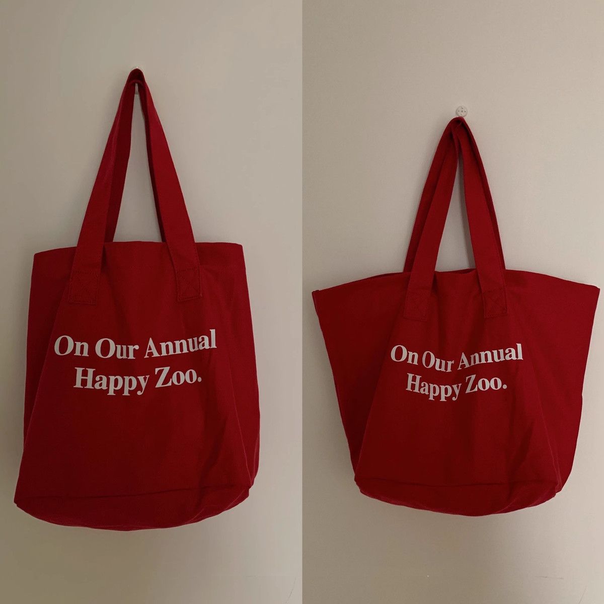 Red personalized casual tote bag, niche letter single-shoulder bag, mommy bag, retro large-capacity commuting canvas bag undefined