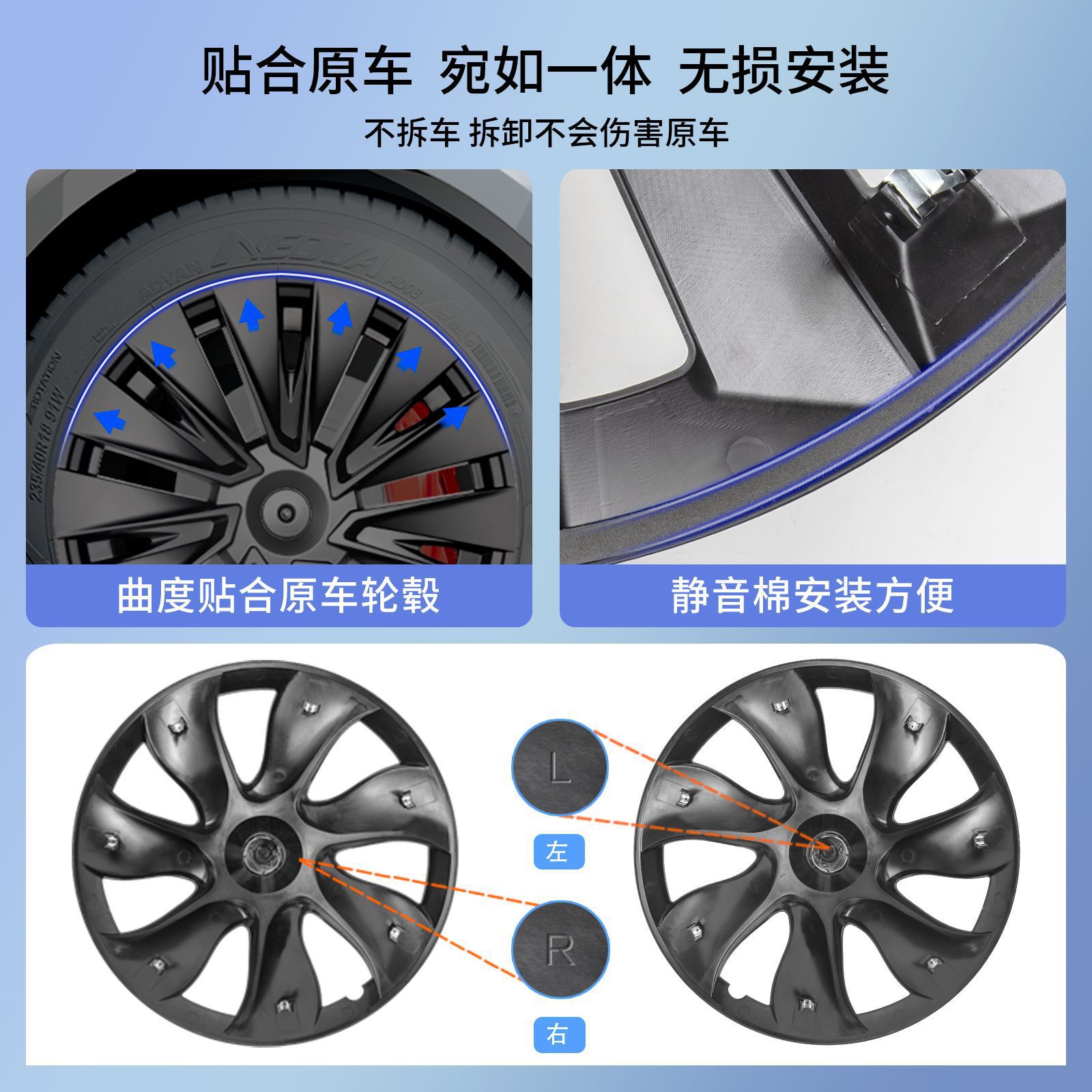 Tesla Model 3/Y Wheel Hub Cap 18/19/20 inch