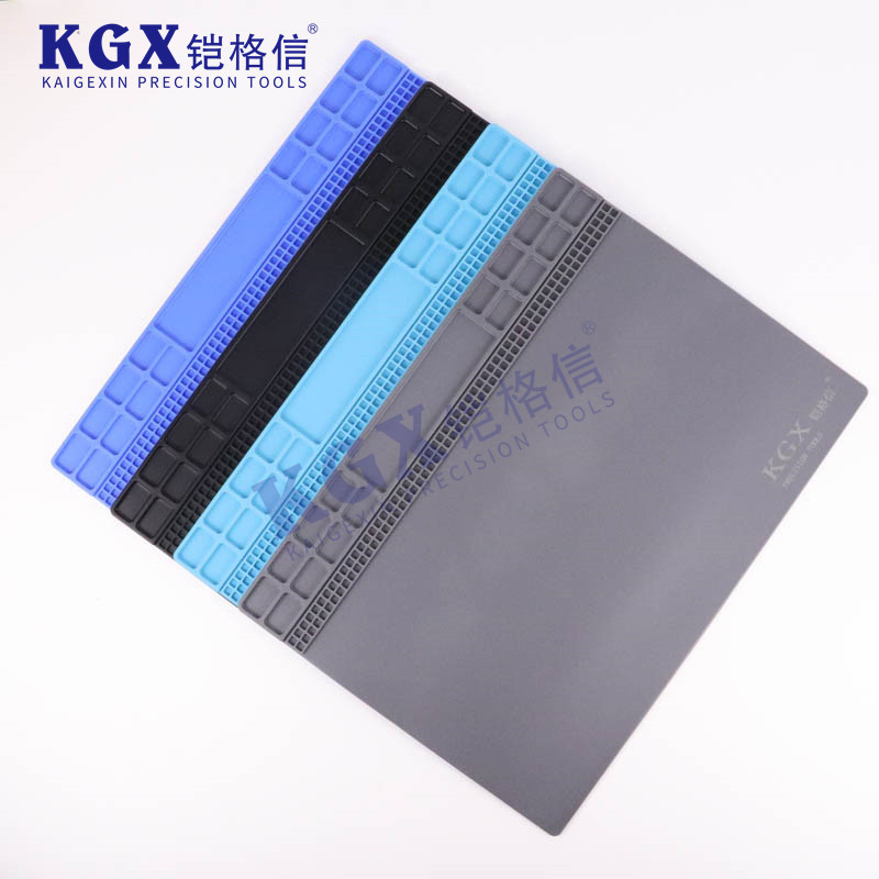 手机电脑维修台隔热垫 硅胶垫 耐高温防静电带磁性螺丝收纳台垫