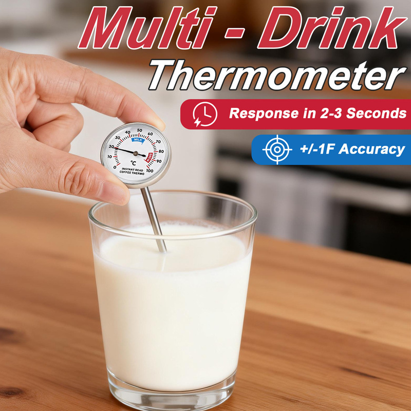 Waterproof Ip56 Food Thermometer Coffee Milk Liquid Temperature Measurement Control Water Temperature Meter Quick-Read Thermometer