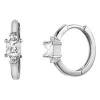 S925 Серебряные иглы европейские и американские простые серьги с цирконием, квадратные универсальные модные женские серьги с пряжкой для ушей, праздничные серьги