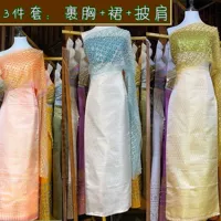 Dai комплект из 3 предметов Ju Jingyi одинаковой одежды Xishuangbanna летняя уличная дорожная съемка чистая красная одежда на тему фото