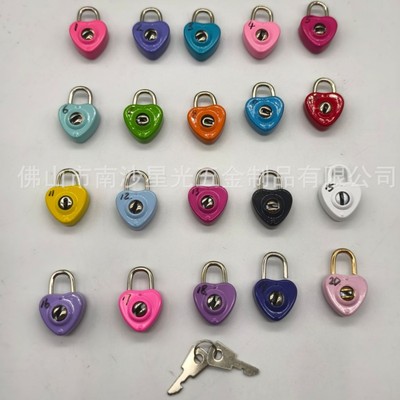 廠家供應日記本心形鎖鐵皮鎖金屬愛心工藝小鎖