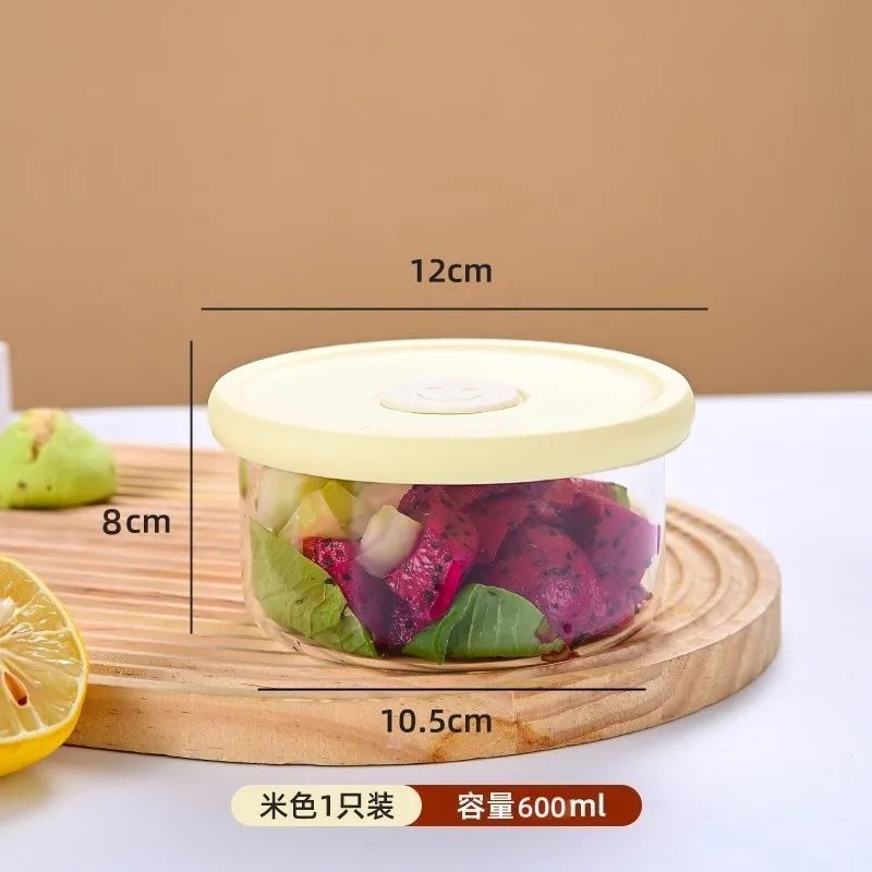 Caja de almuerzo de vidrio de alta capacidad de silicio de silicio calentado por horno de microondas caja de preservación especial de frutas y cajas de sellado de alimentos