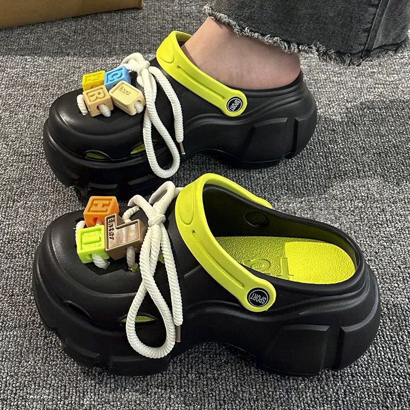 Туфли с толстым дном для женщин носят на улице летом 2024 новый приморский пляж противоскользящий багажник