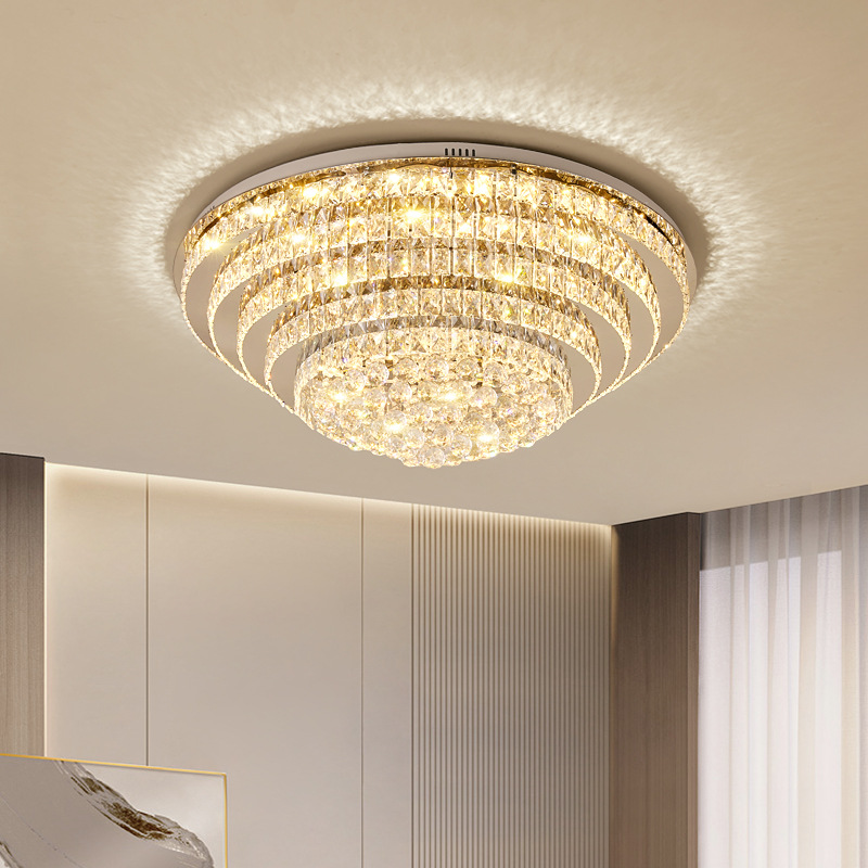 博泳水晶灯圆形大气客厅灯别墅会所大厅灯创意多层餐厅灯吸顶灯