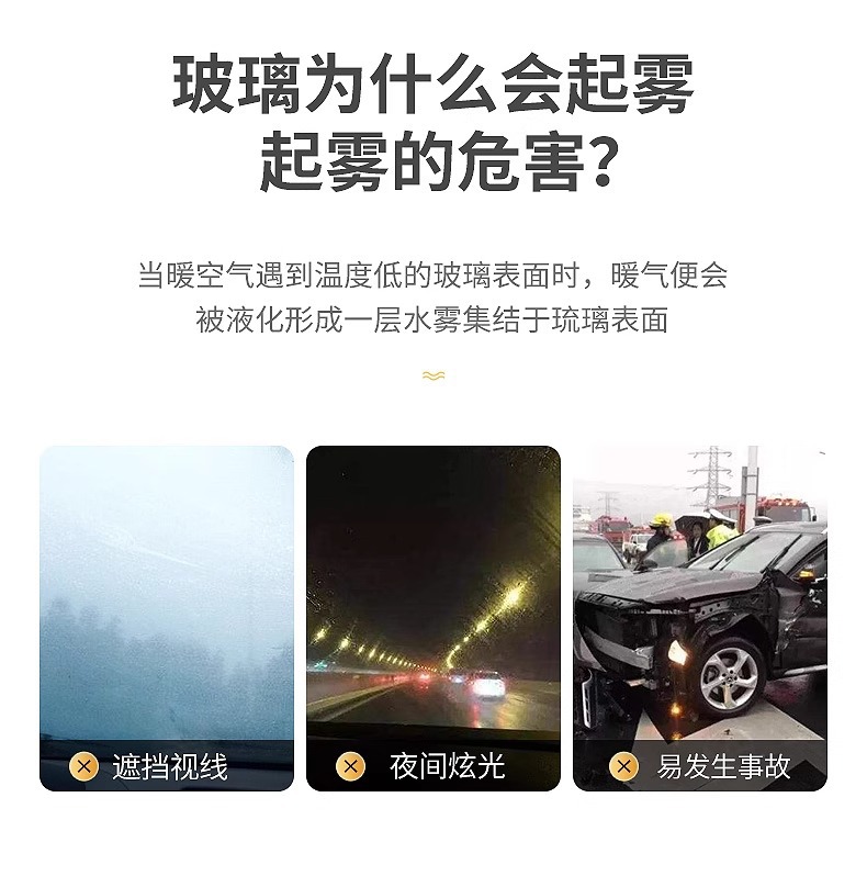 Suitable for Car Anti-Fog Agent, Car Defogger, Car Windshield Rearview Mirror Rainproof Agent, Long-Lasting Water Repellent