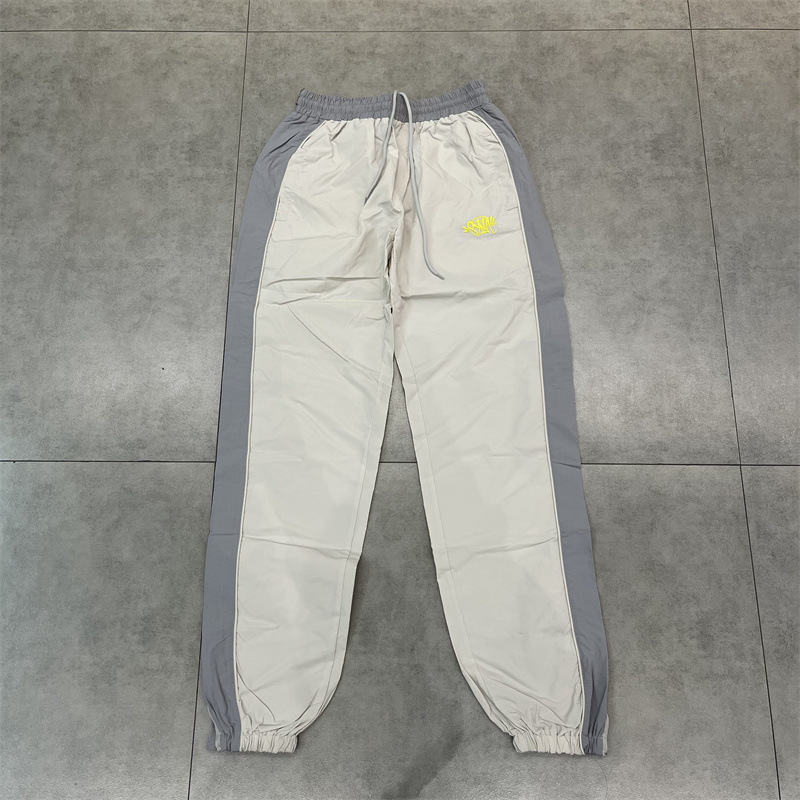 Syna Drill風アメリカ風街頭ヒップホップ刺繍ロゴステッチ立襟風衣ジャケットカジュアル長ズボンセット|undefined