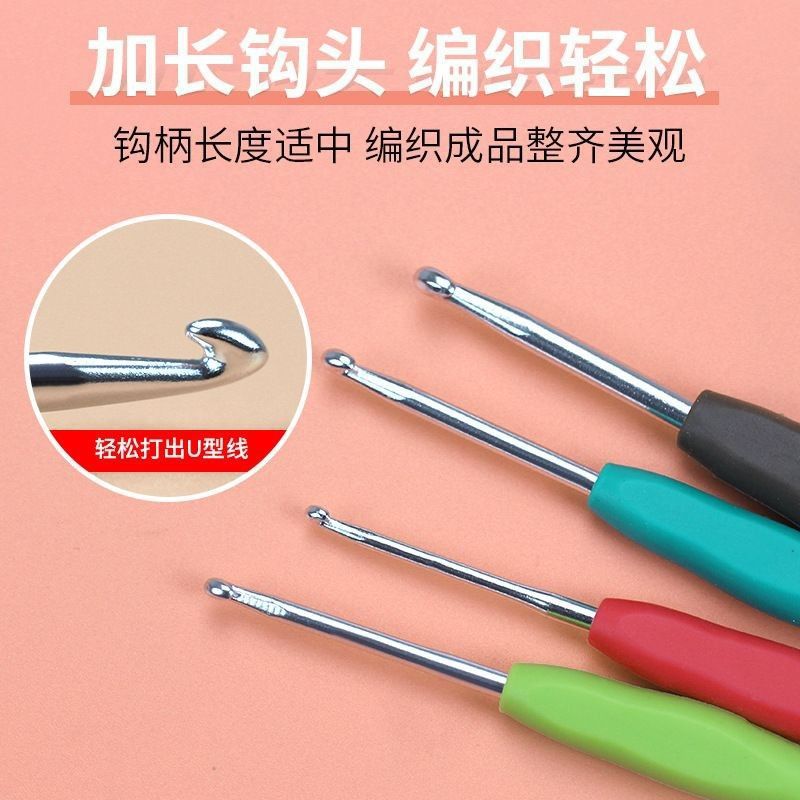 Crochet Kit Needle and Thread Handmade Double-Ended Stainless Steel Hook Beginner Tool Set for Knitting and Crocheting at Home