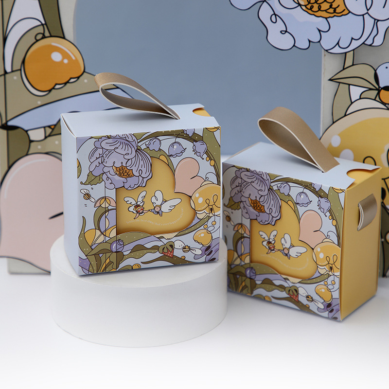 欧式新款手提盒制作创意茶叶礼盒 糖果巧克力食品心形包装盒设计