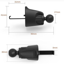 挂钩夹子小车货车横条出风口钩子17MM球头手扭伸缩手机支架配件