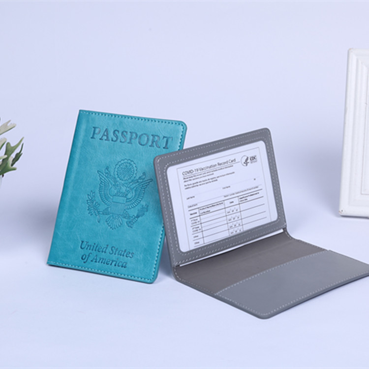 En stock envío gratuito cubierta de pasaporte americano multi-funcional bolsa de pasaporte cubierta de la Tarjeta de pasaporte caja de cuero de almacenamiento integrado pasaporte