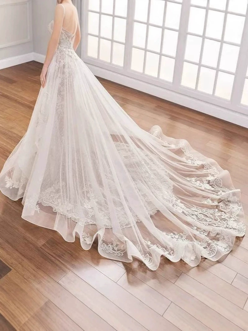 Wedding dress, hardened accessory, lace removable skirt
